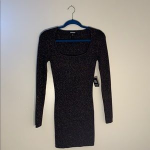 NWT Express Multicolor Metallic Party Dress